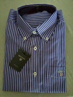 camisa gant azulon raya blanca talla m 